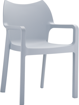 Diva stoel silver grey