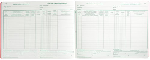 Register Piqure aandeelhouder NV/SA 250x320mm 80vel groen-2