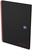 Spiraalblok Oxford Black n' Red A4 lijn 140 pagina's 80gr