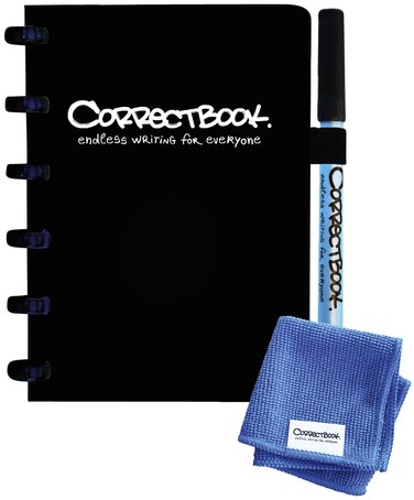 Notitieboek Correctbook A6 blanco 40blz ink black