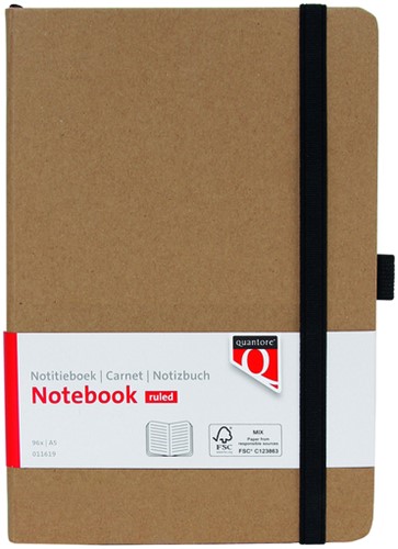 Notitieboek Quantore A5 lijn 192blz 80gr kraft