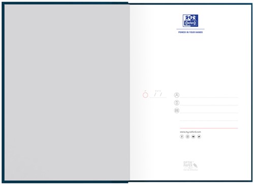 Notitieboek Oxford Office Essentials A5 96vel lijn blauw-2