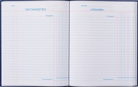 Kasboek 165x210mm 192blz 1 kolom blauw-2