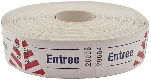 Entreebewijs Combicraft nummering 1-1000 wit 1000 stuks