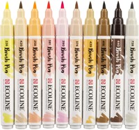 Brushpen Talens Ecoline set à 10 stuks huid-2