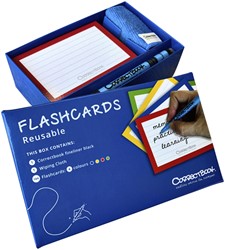 Flashcard Correctbook 75mmx110mm lijn assorti 144 stuks