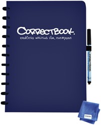 Notitieboek Correctbook A4 lijn 40blz midnight blue
