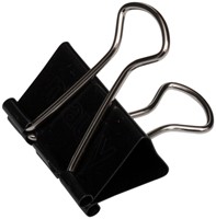 Papierklem MAUL foldback 215 13mm zwart 12 stuks-2