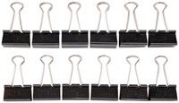 Papierklem MAUL foldback 215 13mm zwart 12 stuks-3