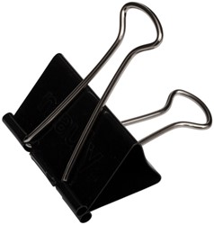 Papierklem MAUL 215 foldback 51mm capaciteit 25mm zwart 6 stuks