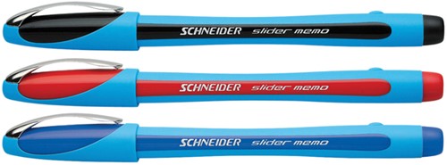 Balpen Schneider Slider Memo blauw extra breed-2