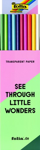 Transparant papier Folia 70x100cm 42gr assorti kleuren