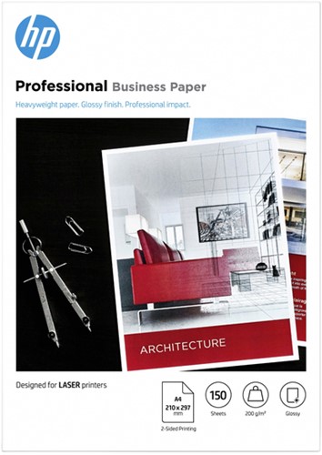 Fotopapier laser HP 7MV83A 200gr A4 glans wit 150vel-2