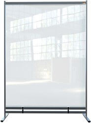 Vloerscheidingspaneel Nobo vrijstaand doorzichtig PVC 1480x2060mm