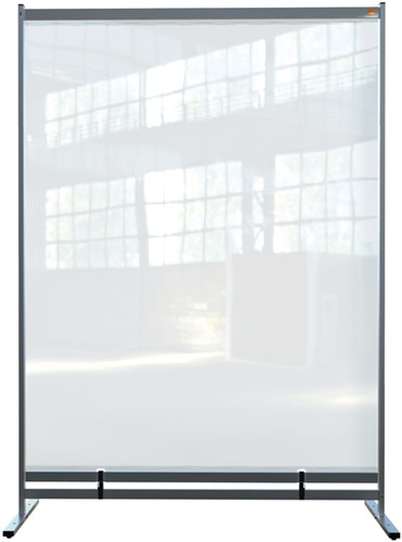 Vloerscheidingspaneel Nobo vrijstaand doorzichtig PVC 1480x2060mm