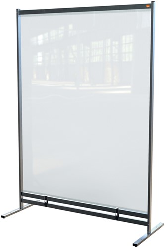 Vloerscheidingspaneel Nobo vrijstaand doorzichtig PVC 1480x2060mm-2