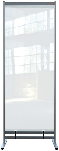 Vloerscheidingspaneel Nobo vrijstaand doorzichtig PVC 780x2060mm