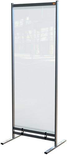 Vloerscheidingspaneel Nobo vrijstaand doorzichtig PVC 780x2060mm-2