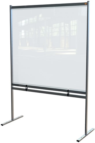 Scheidingswand Nobo vrijstaand doorzichtig PVC 1480x2060mm-2