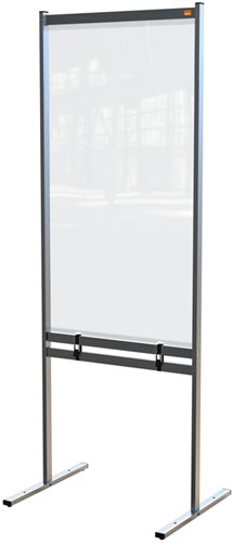 Scheidingswand Nobo vrijstaand doorzichtig PVC 780x2060mm-2