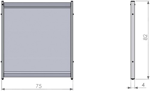 Bureauscherm Nobo Modulair doorzichtig PVC 750x820mm-3