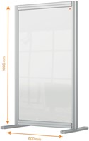 Bureauscherm Nobo modulair transparant acryl 60x100cm-2