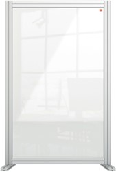 Bureauscherm Nobo modulair transparant acryl 60x100cm