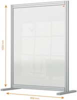 Bureauscherm Nobo Modulair transparant acryl 80x100cm-3