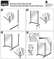 Bureauscherm Nobo Modulair transparant acryl 40x100cm-1