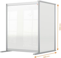 Bureauscherm uitbreidingspaneel Nobo modulair transparant acryl 80x100cm-2