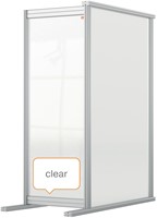 Bureauscherm uitbreidingspaneel Nobo Modulair transparant acryl 40x100cm-6
