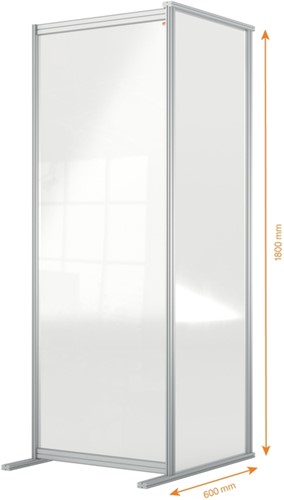 Scheidingswand uitbreidingspaneel Nobo Modulair transparant acryl 60x180cm-2