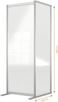 Scheidingswand uitbreidingspaneel Nobo Modulair transparant acryl 60x180cm-2