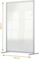 Scheidingswand Nobo Modulaire transparant acryl 120x180cm-1