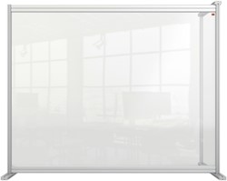 Bureauscherm uitbreidingspaneel Nobo modulair transparant acryl 120x100cm