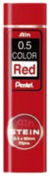 Potloodstift Pentel Ain Stein HB 0.5mm rood koker à 20 stuks