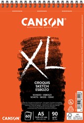 Schetsblok Canson XL A5 60 vel 90gr spiraal
