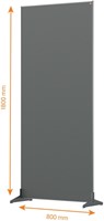 Scheidingswand Nobo Impression Pro vrijstaand vilt 80x180cm-3