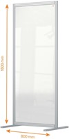 Scheidingswand Nobo Modulaire transparant acryl 80x180cm-3