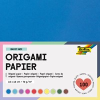 Origami papier Folia 70gr 10x10cm 100 vel assorti kleuren-2