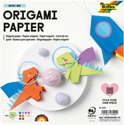 Origami papier Folia 70gr 20x20cm 100 vel assorti kleuren