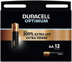 Batterij Duracell Optimum 200% 12xAA
