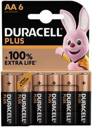 Batterij Duracell Plus 6xAA