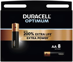 Batterij Duracell Optimum 200% 8xAA