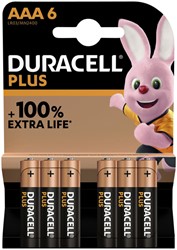 Batterij Duracell Plus 6xAAA