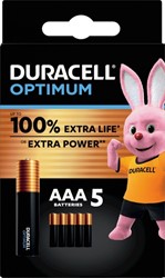 Batterij Duracell Optimum 100% 5xAAA