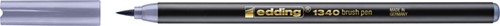 Brushpen edding 1340 zilvergrijs
