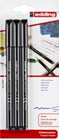 Fineliner edding 1200 1mm blister à 3 stuks zwart
