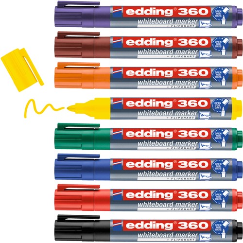Whiteboardmarker edding 360 rond 1.5-3mm assorti 8 stuks-2