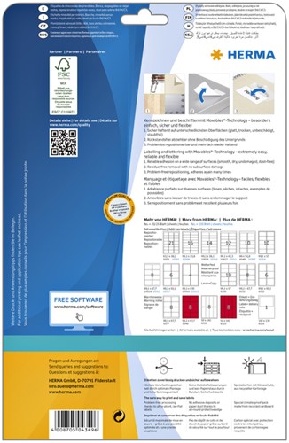 Etiket HERMA 4349 A4 96x50.8mm verwijderbaar wit-2